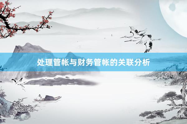 处理管帐与财务管帐的关联分析